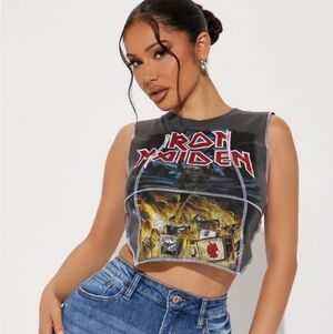Iron Maiden Crop Top Sz M